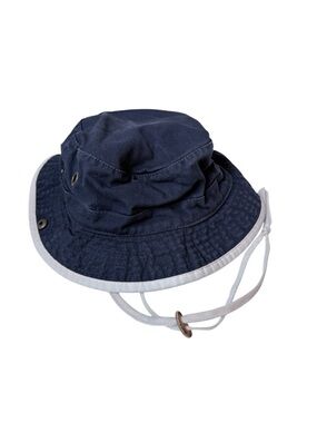 Scala Kids Cotton Bucket Hat Navy White 4-6x